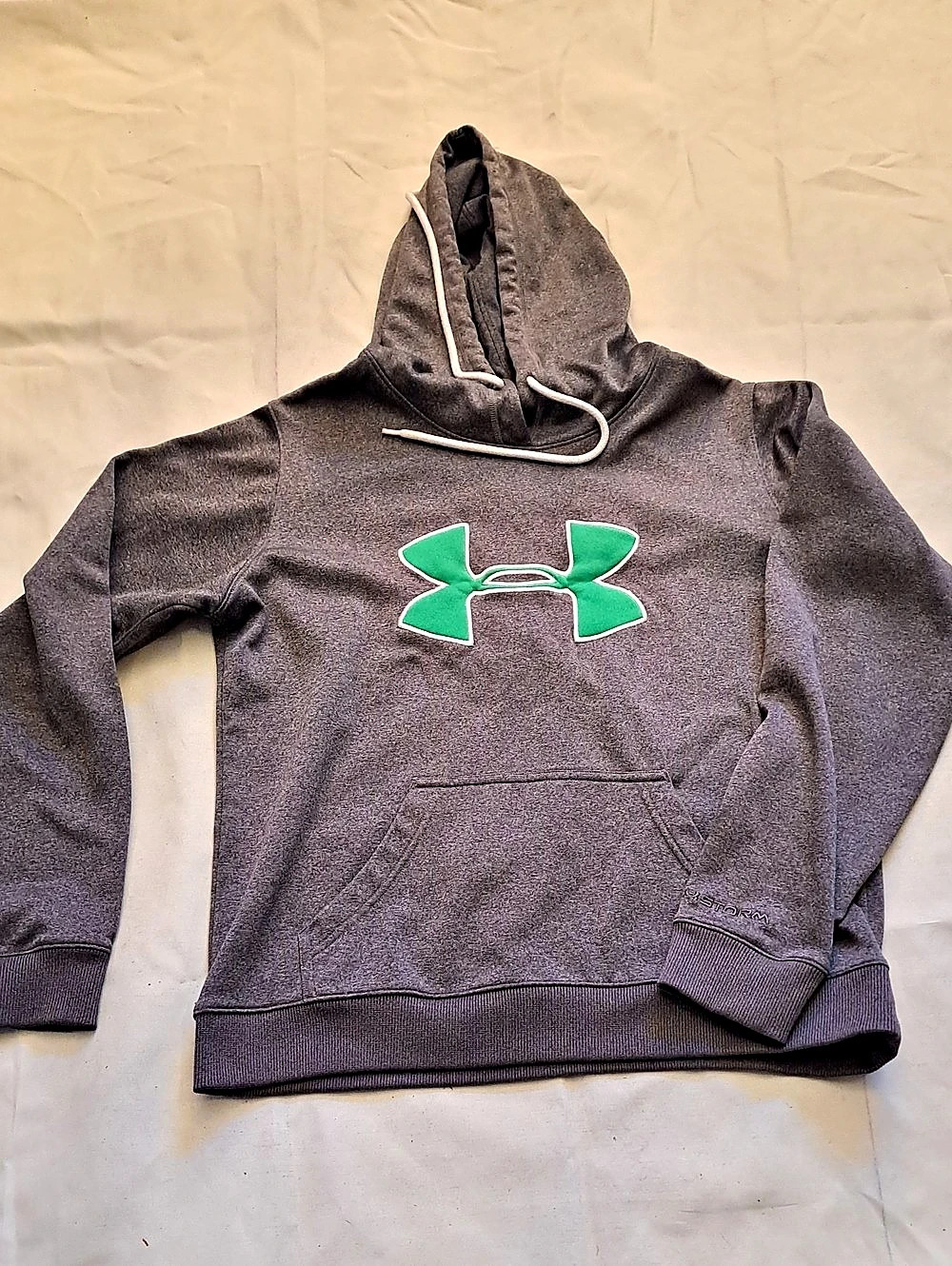 Under Armour UA Storm Armour Fleece Big Logo Hoodie Men's Gray & Green